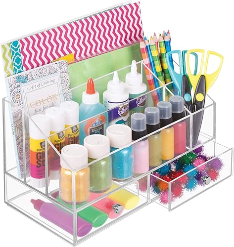 Miniatura 6 de iDesign - Organizador de cosméticos dividido de plástico con cajones para almacenamiento de maquillaje, y accesorios en tocador, encimera o