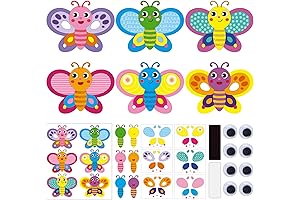 Create Your Own Butterfly Paper Magnet Crafts with Eyes