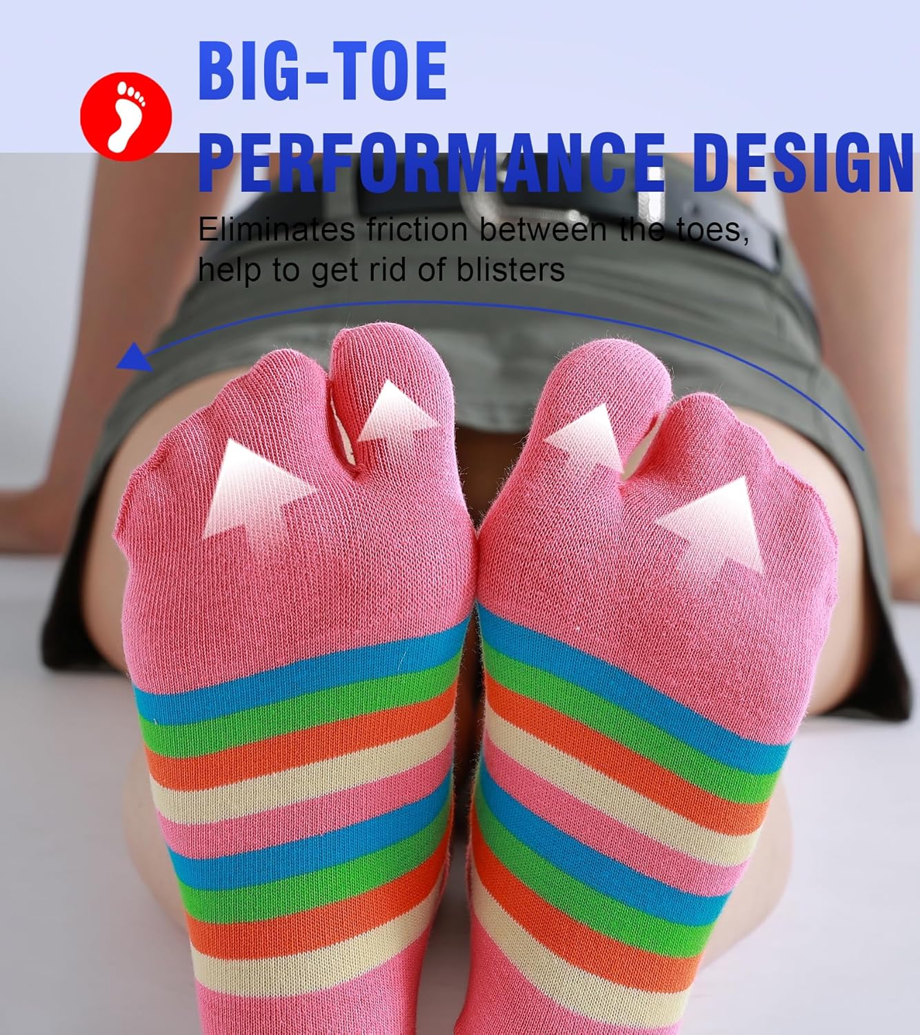 Fasot Women Tabi Socks No Show Crew Split Toe for Sandal Flip Flop Ninja Japan Cotton 6 Pack - Image 4