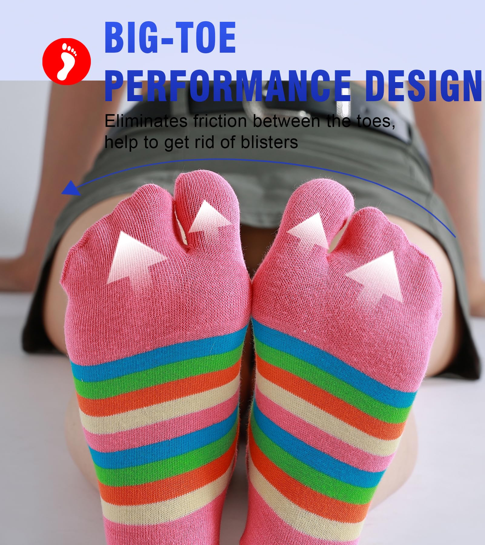 Calcetines Tabi para mujer, con puntera dividida, para sandalias, ninja, japonés, algodón, paquete de 6