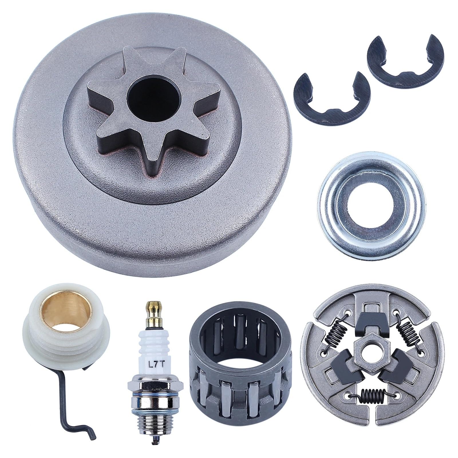 Cojinete de agujas de embrague de piñón de 7 dientes de 3/8" for motosierra STI MS390 MS290 MS310 029 039, engranaje helicoidal 1125 640 2000