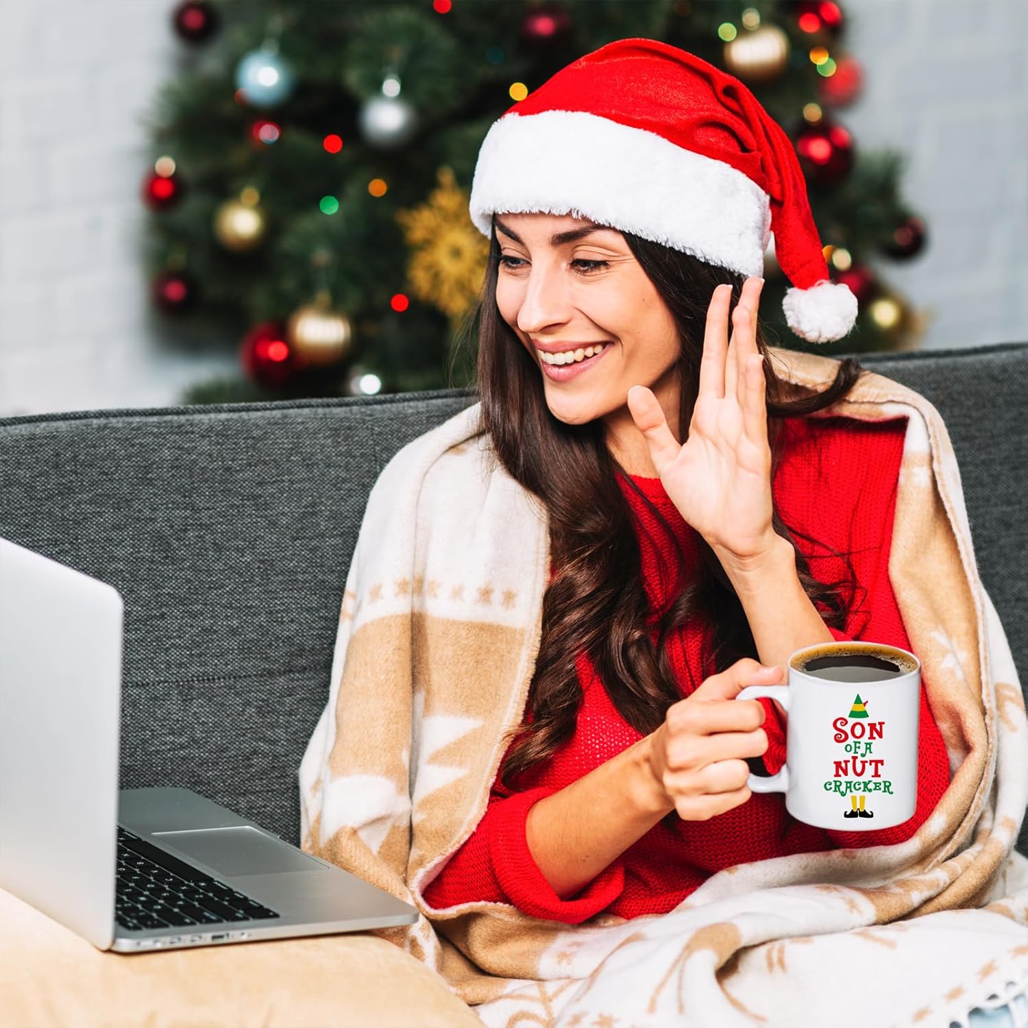 Buddy The Elf Mug, Funny Christmas Coffee Mug, 11oz Elf Drinking Cup Merch, Novelty Christmas Party Cups for Table Decorations, Xmas White Elephant Gifts for Women Men Coworkers - Son of A Nutcracker - Image 7