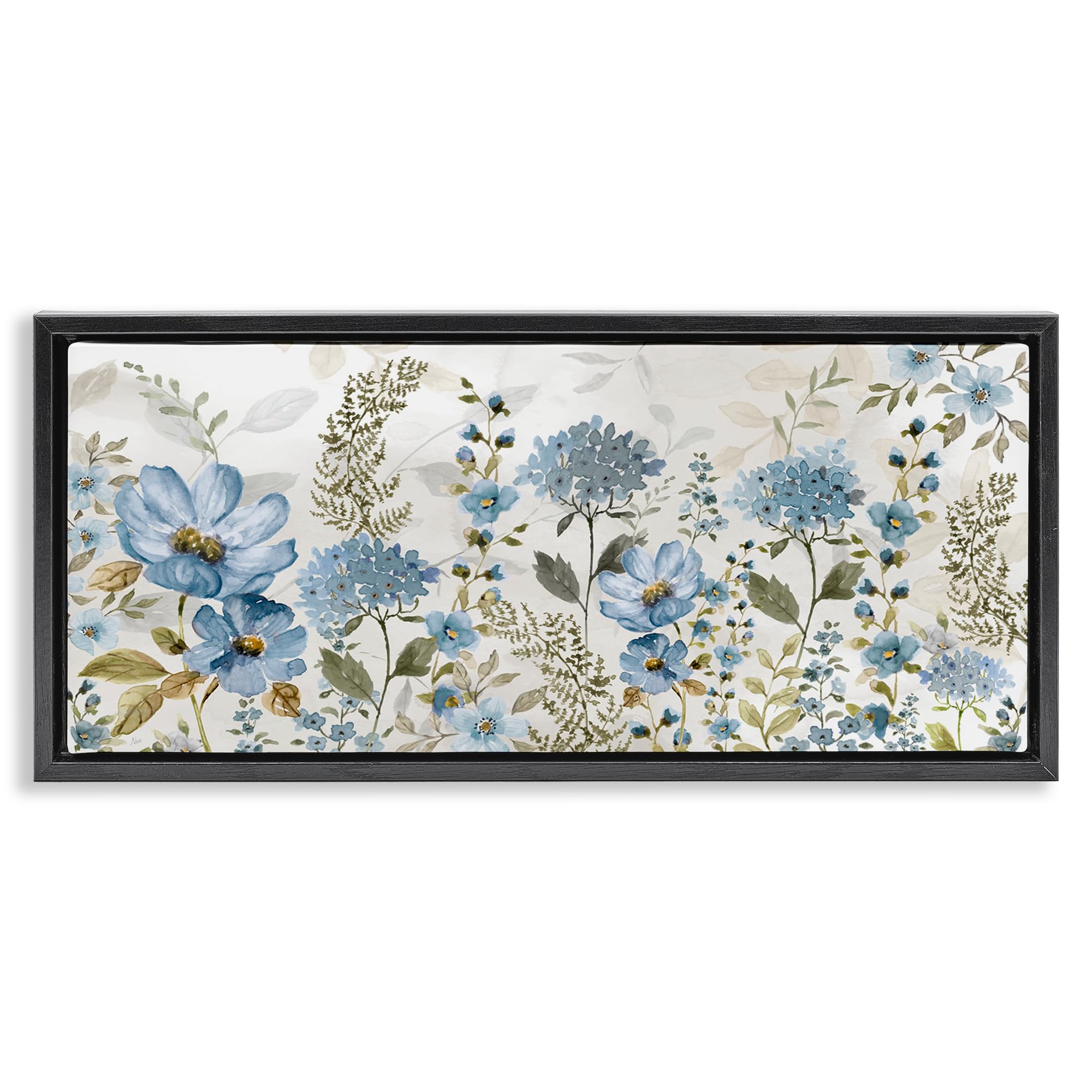 'Subdued Meadow Foliage'| Floating Frame Canvas Art