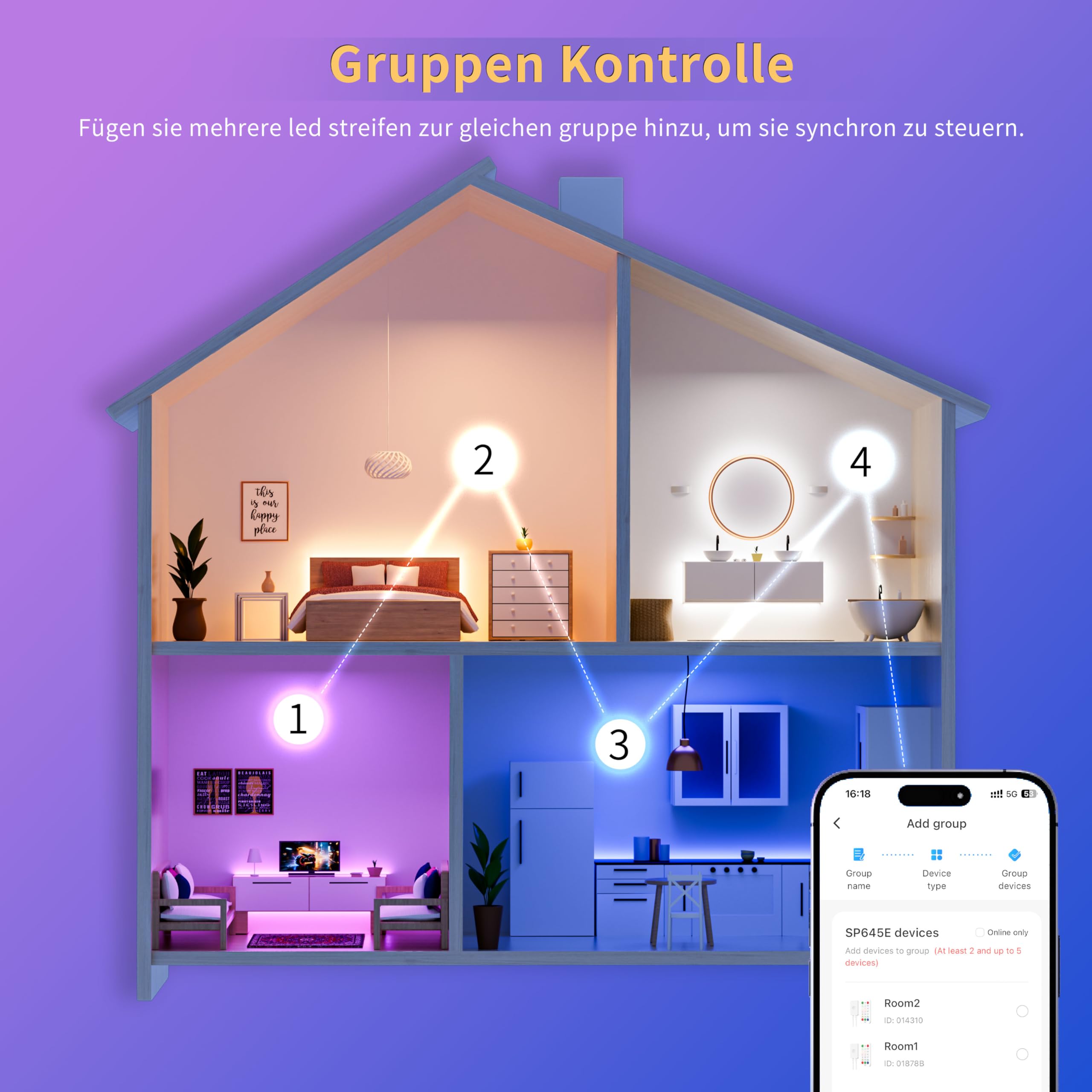 PAUTIX COB LED Streifen RGBCCT 10M,Dimmbar RGB+WW/CW 2700K-6500K Farbwechselnde Smart LED Strip Lights mit APP Control und RF Fernbedienung,24V LED Band mit Timer,Musik Modus für DIY Beleuchtung