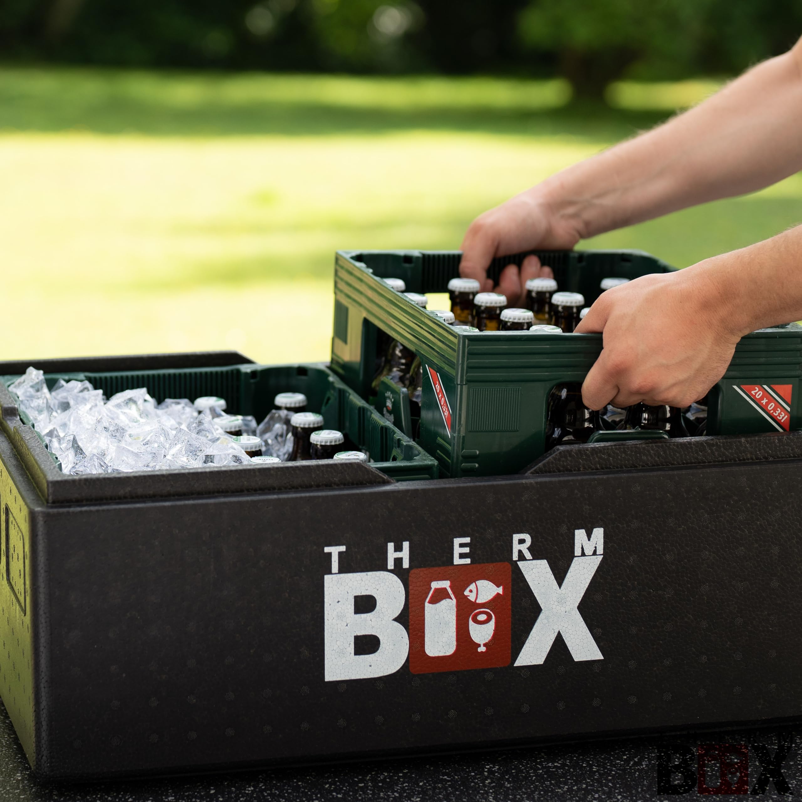THERM BOX Scatole di polistirolo professionali impilabili da 5 litri fino a 80 l, scatola termica termica stabile e robusta