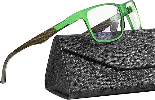 Miniatura 91 de ANYLUV Gafas de bloqueo de luz azul para hombre, gafas de juegos de computadora, ligeras, de metal Al-Mg, protección ocular antifatiga ocular
