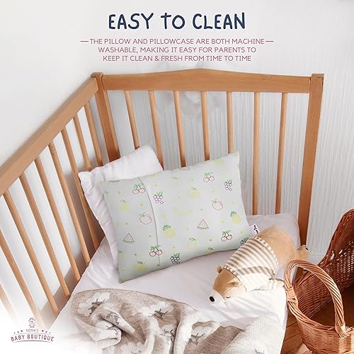 Miniatura 6 de Yellow Fruits - Almohada perfecta para niños pequeños de Kona con la funda de almohada más suave para niños pequeños de 13 x 18 pulgadas, almohada