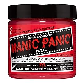 MANIC PANIC Classic Electric Watermelon Semi Permanent Hair Color - Neon Pink Hair Dye for Women & Men That Lasts 4-6 Weeks - Vegan, Ammonia & Cruelty-Free - Create & Mix Custom Shades (4oz)