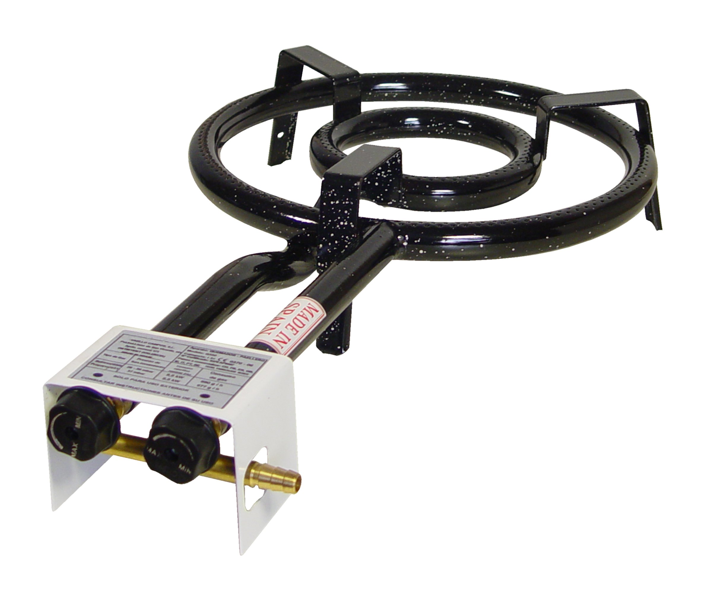 Imex El Zorro – Barbacoa Redonda 50 cm con Parrilla y Quemador de Gas | 61x75x50 cm | Hierro Reforzado con Parrilla Cincada Anticorrosión | Ideal para Leña, Carbón y Gas