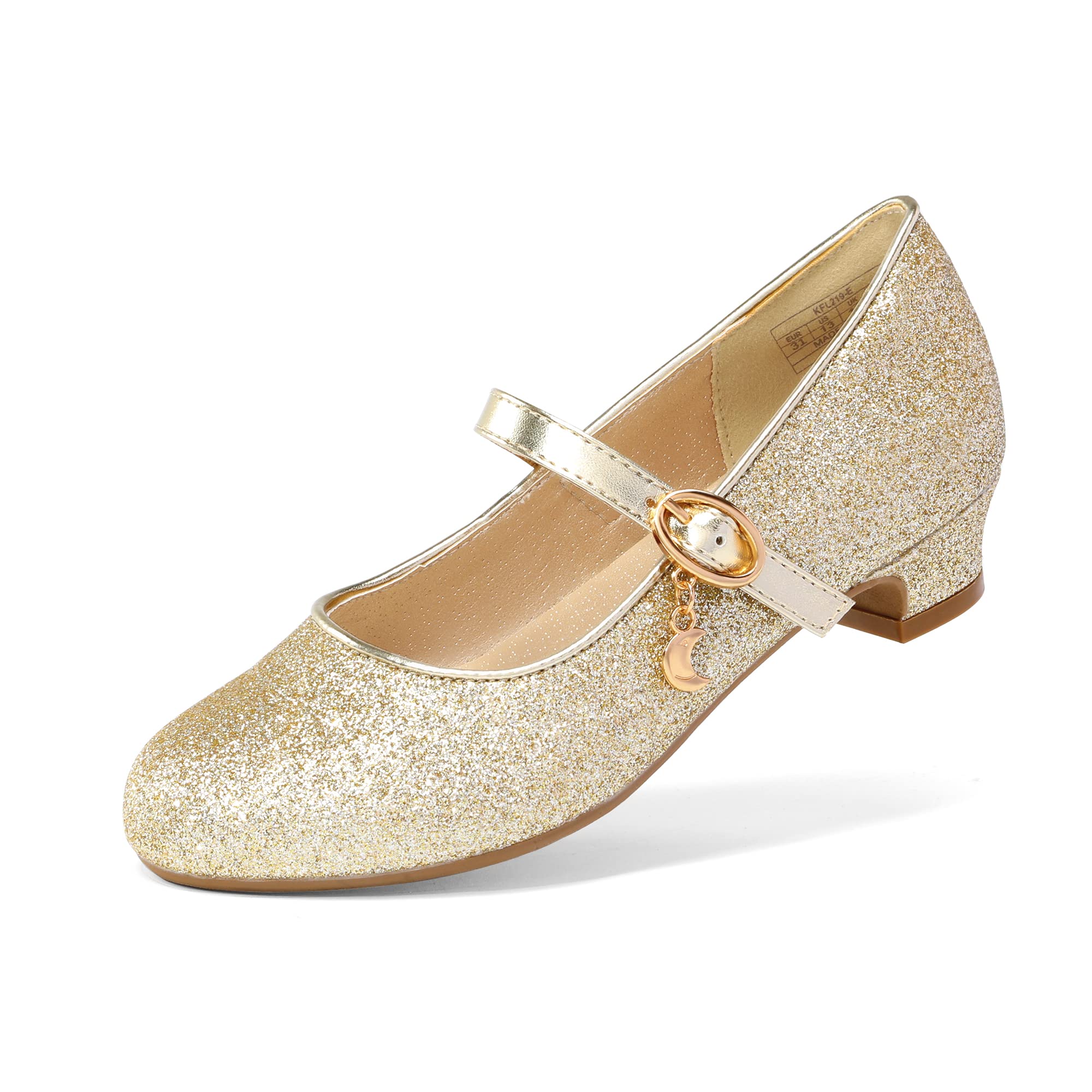 DREAM PAIRS Kids Bailarinas Niña Zapatos de Vestir de Tacón Cómodos para Fiesta Ballet Flats Chicas Princesa Brillante KFL219