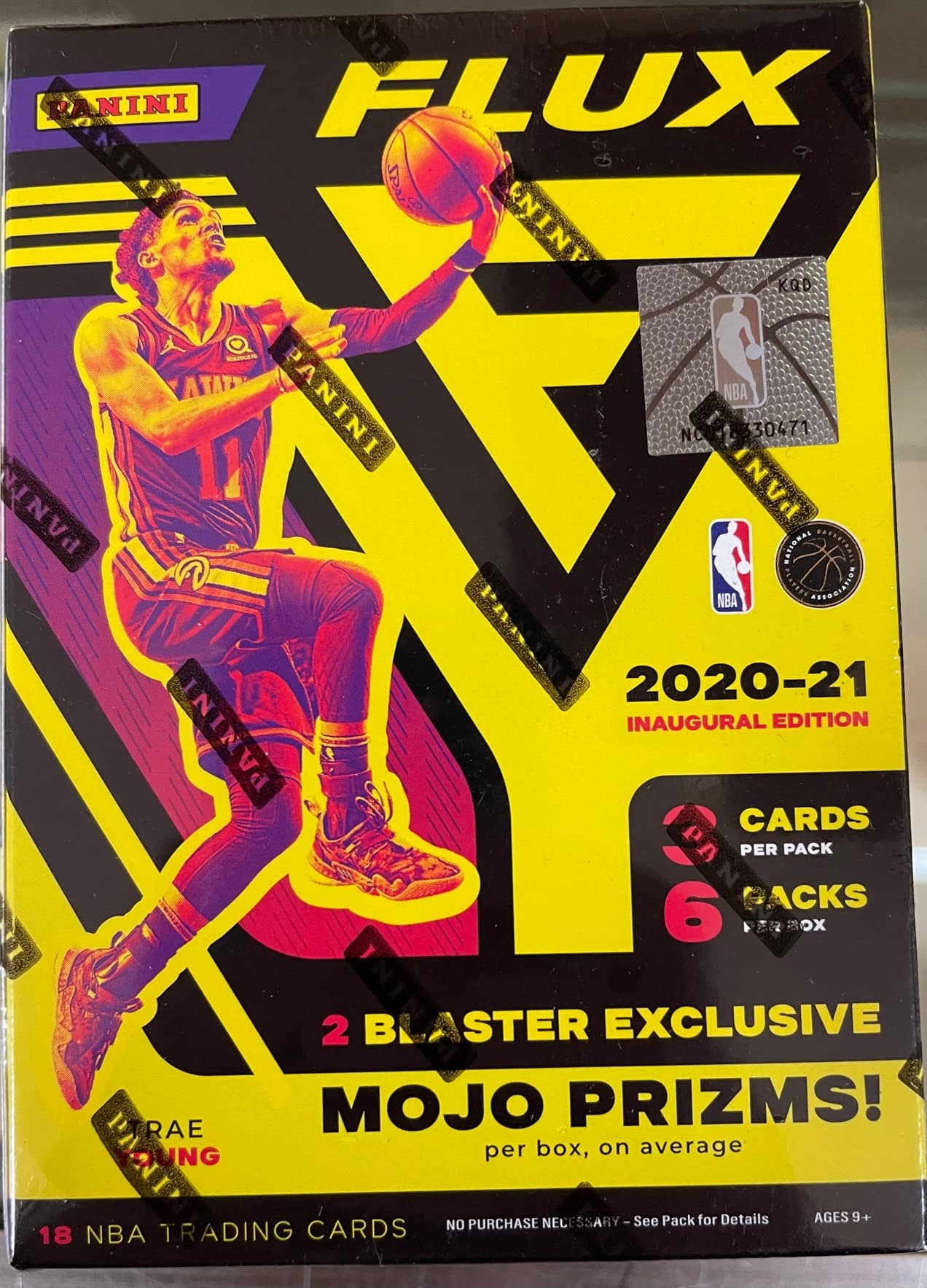 2020-21 Panini Flux Basketball Baster Box NBA 6 Packs Per Box 3 Cards Per Pack Factory Sealed