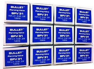 Supco BPV-31 Bullet 3-in-1 Piercing Valve Line Tap, 500 PSI, 1/4" 5/16" 3/8" OD Pack of 12 - Made in USA