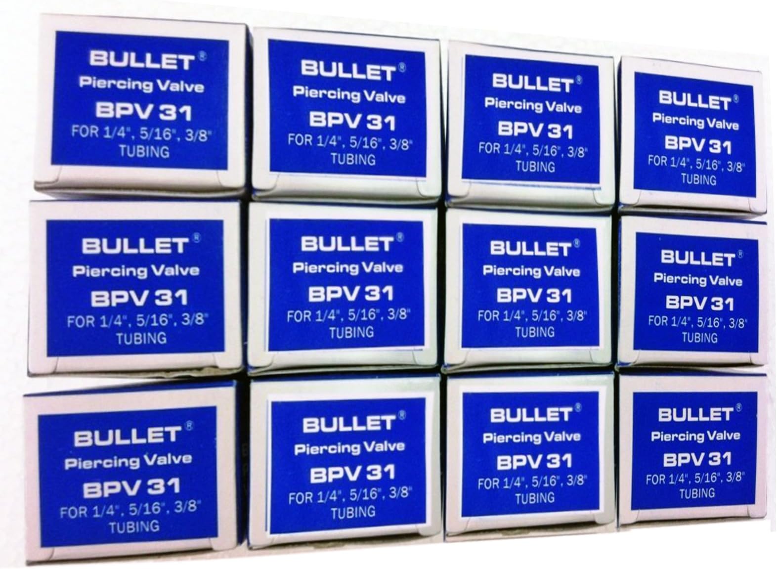 SUPCO BPV-31 Bullet 3-in-1 Line Tap Piercing Valve, 500 psi Pressure, 1/4", 5/16", and 3/8" OD Size (Pack of 12)