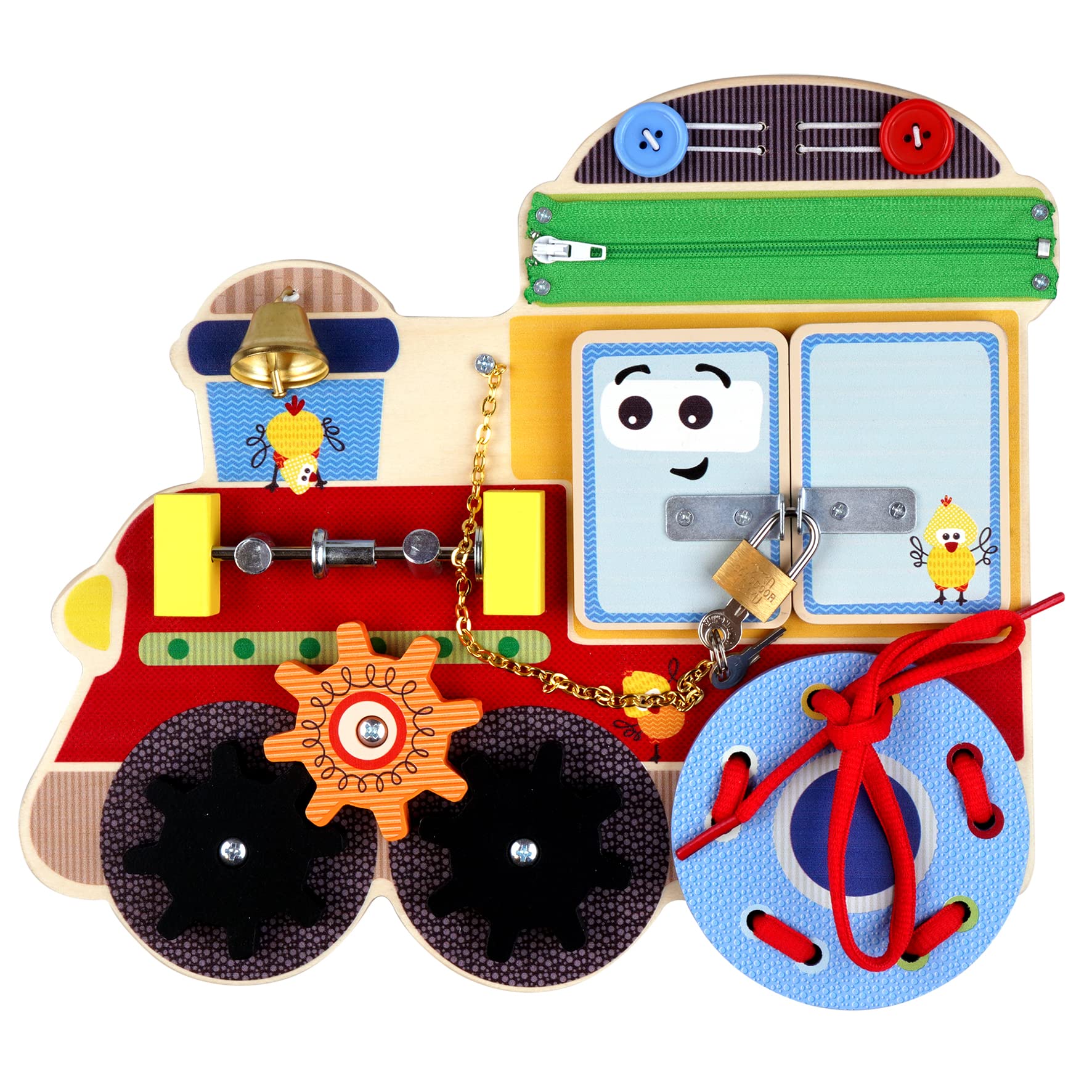 Barbo Toys - Wacky Wonders activity board - For children aged 3 and up - Made of wood - Learn playfully