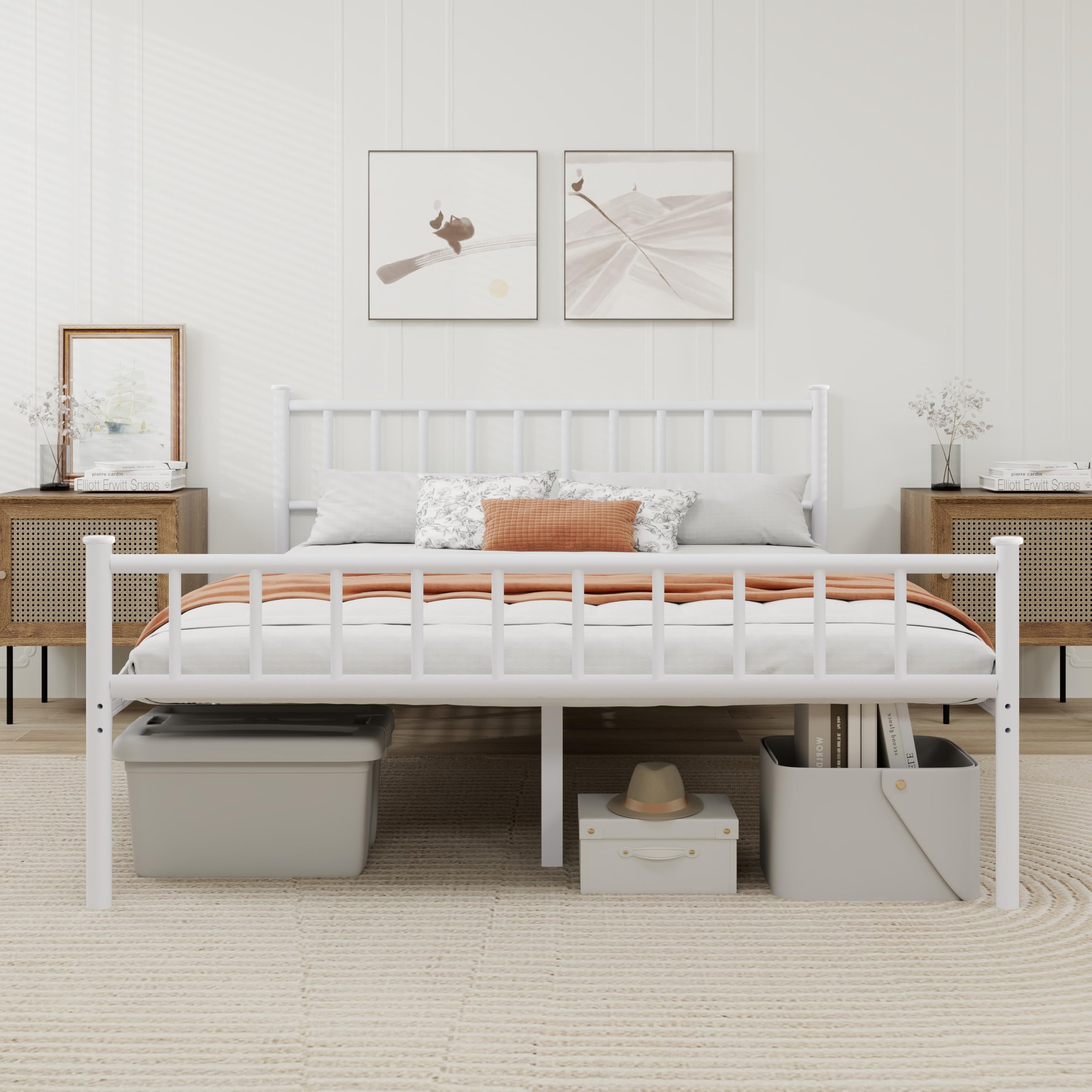 Amazon.com: WJORATA Metal Platform Full Bed Frame with