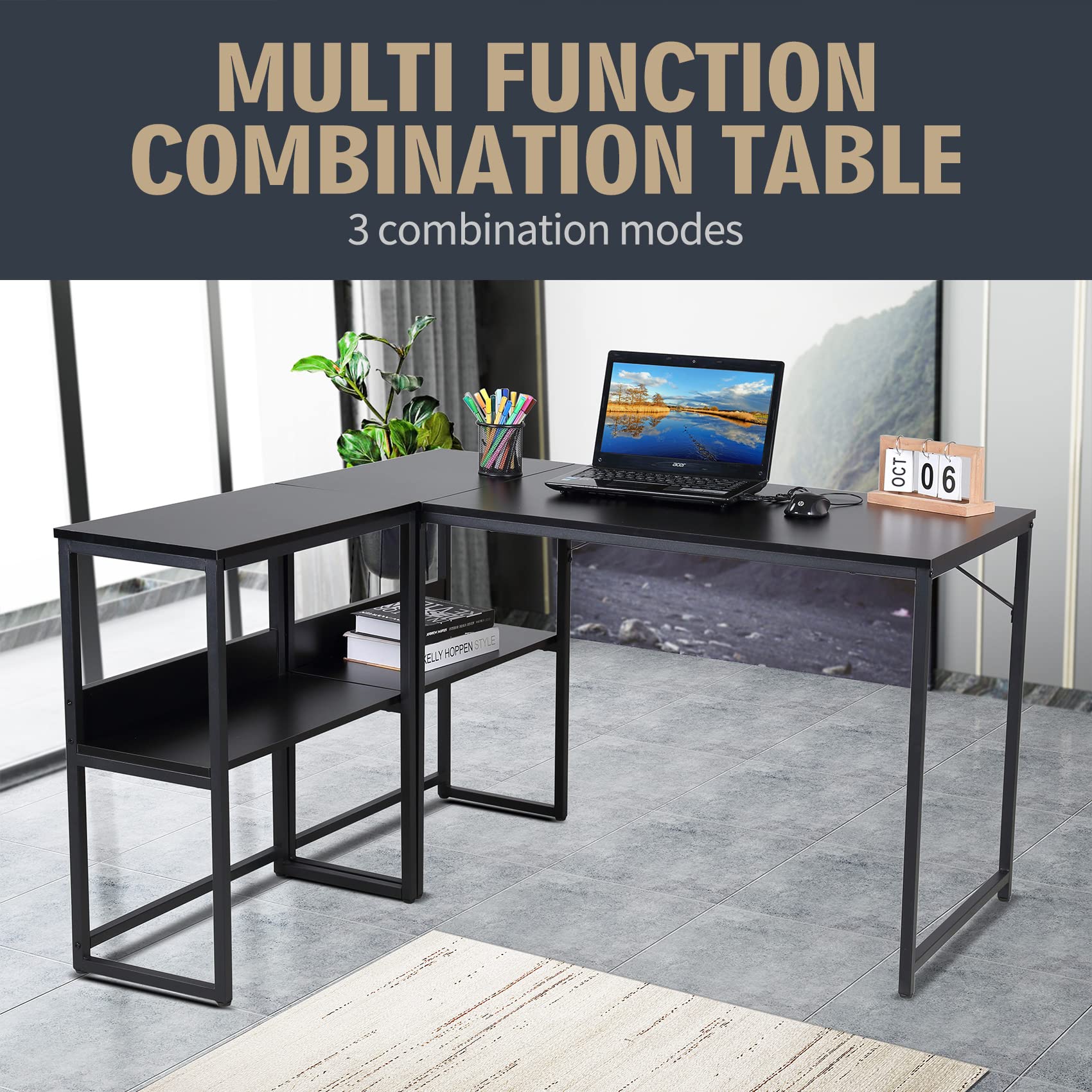 Amazon.com: UNICOO – Multi-Function 3 Combination Computer Desk. L