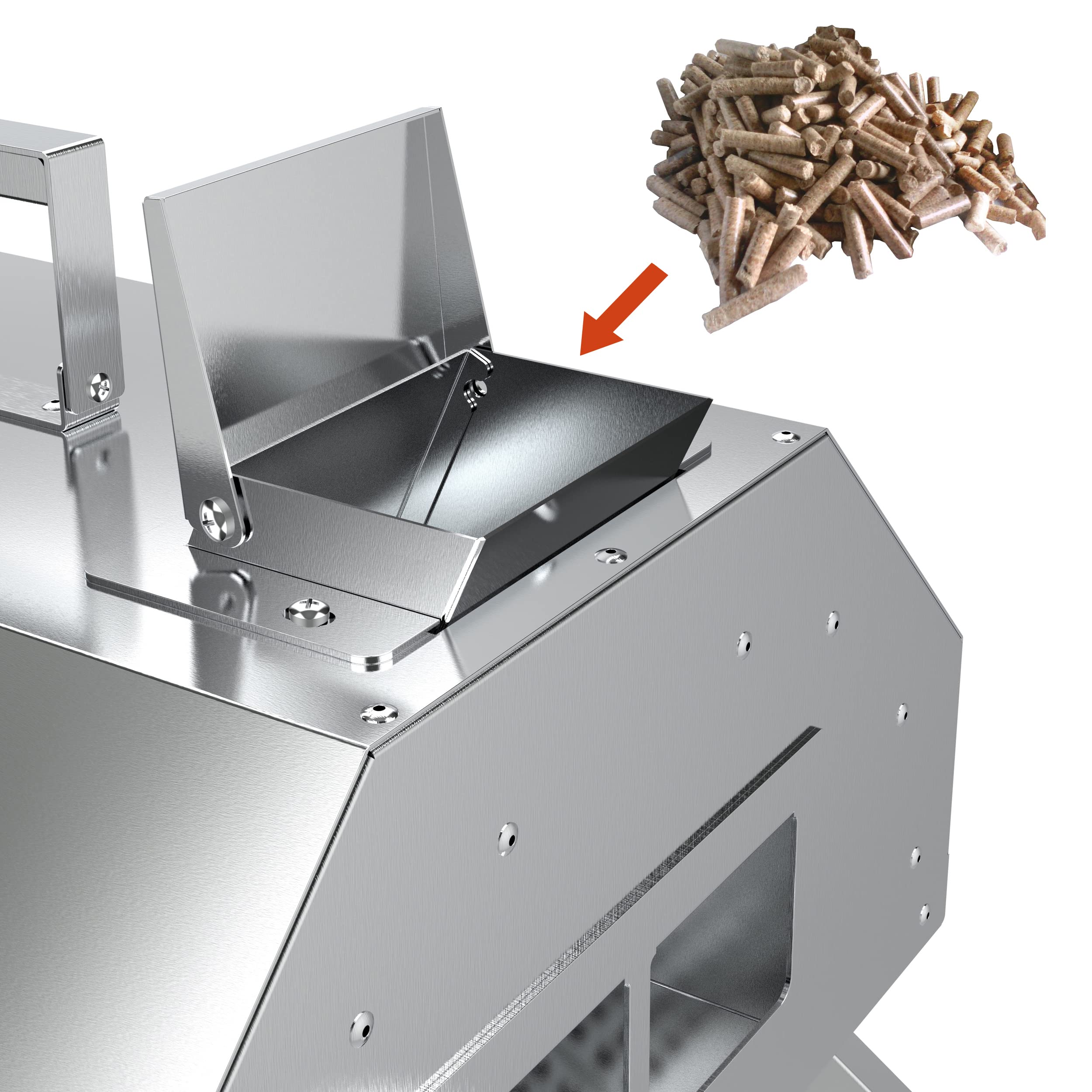 Outdoor Wood Fired Pizza Oven, Portable Stainless Steel Wood Pellet