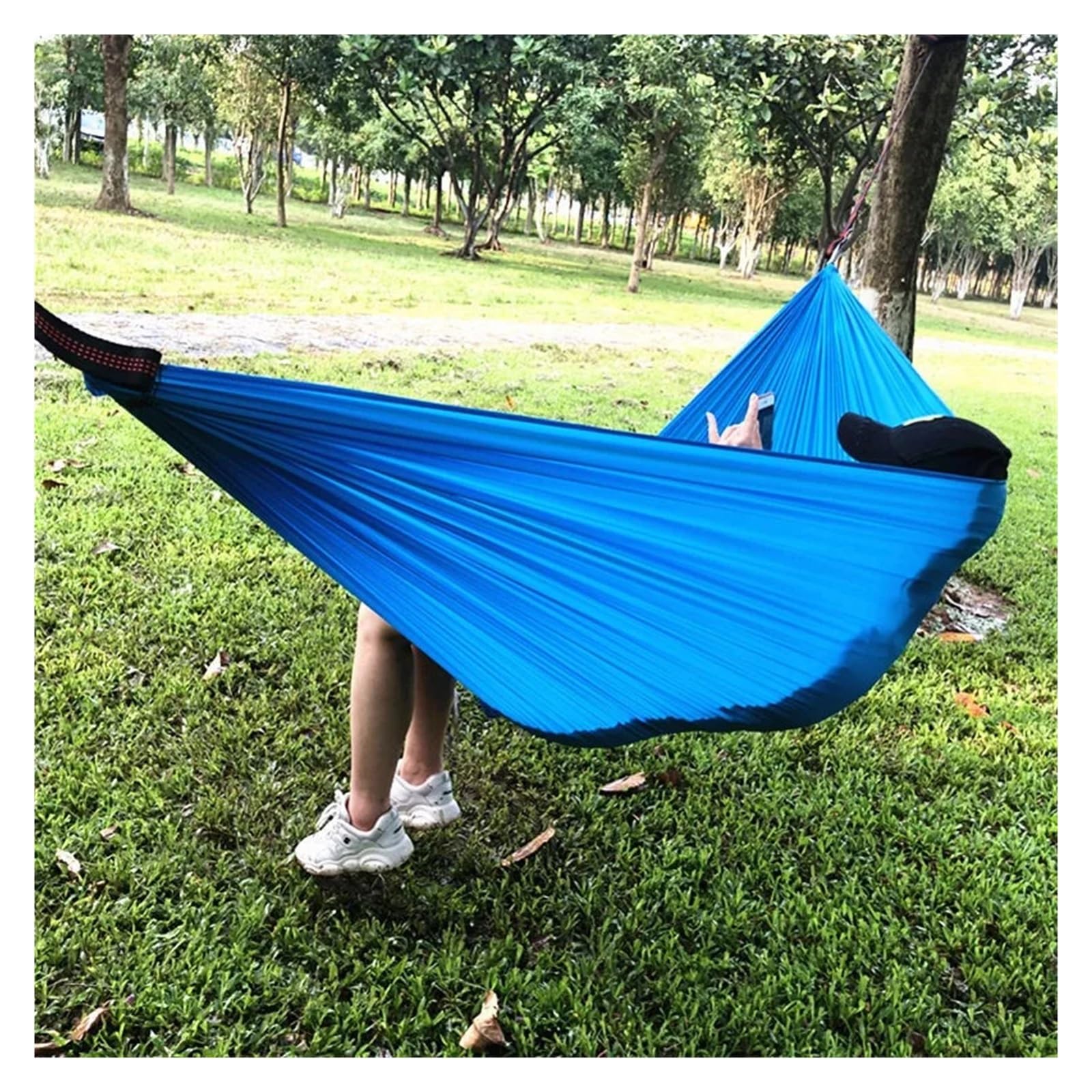 Hamaca, 5 Unidades De Hamaca Ligera para Acampar/Patio Trasero | Para Viajeros, Tela Paracaídas, Camping Al Aire Libre, Senderismo(Blue)