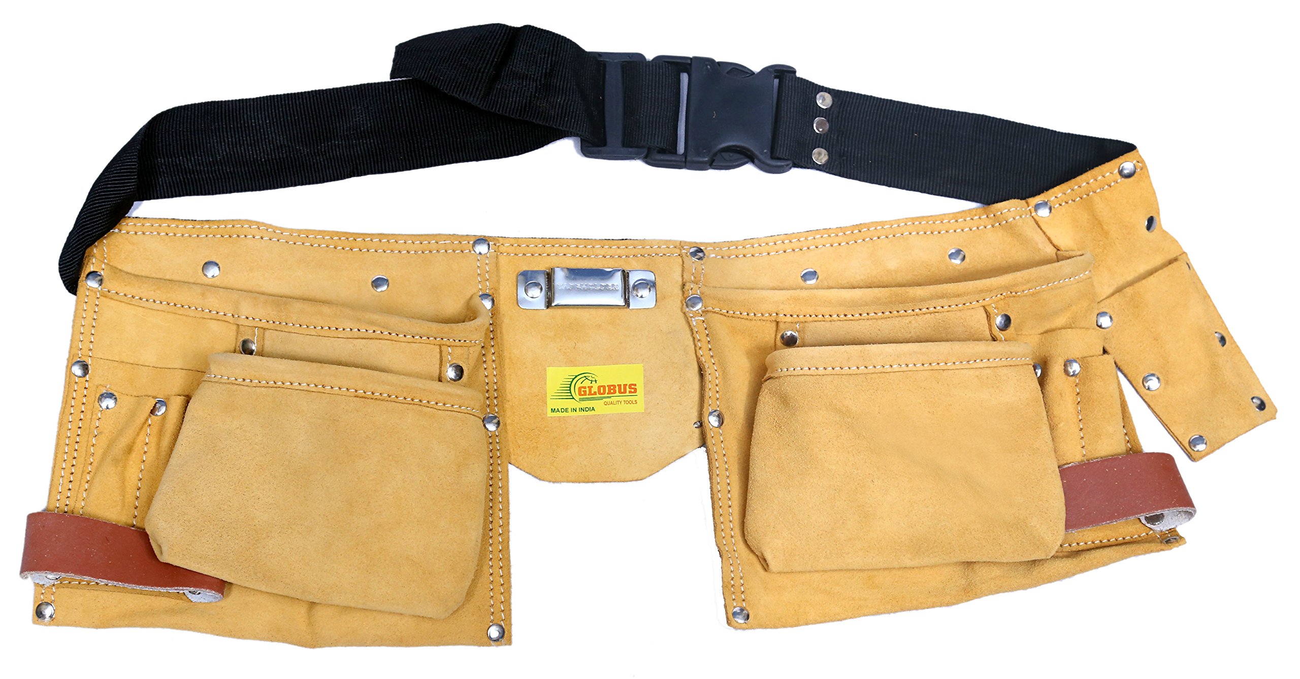 GLOBUS Leather Tool Bag 11 Pockets- (18.5 x 7 inches, Brown) (B019B9ZDES) Amazon Price History, Amazon Price Tracker