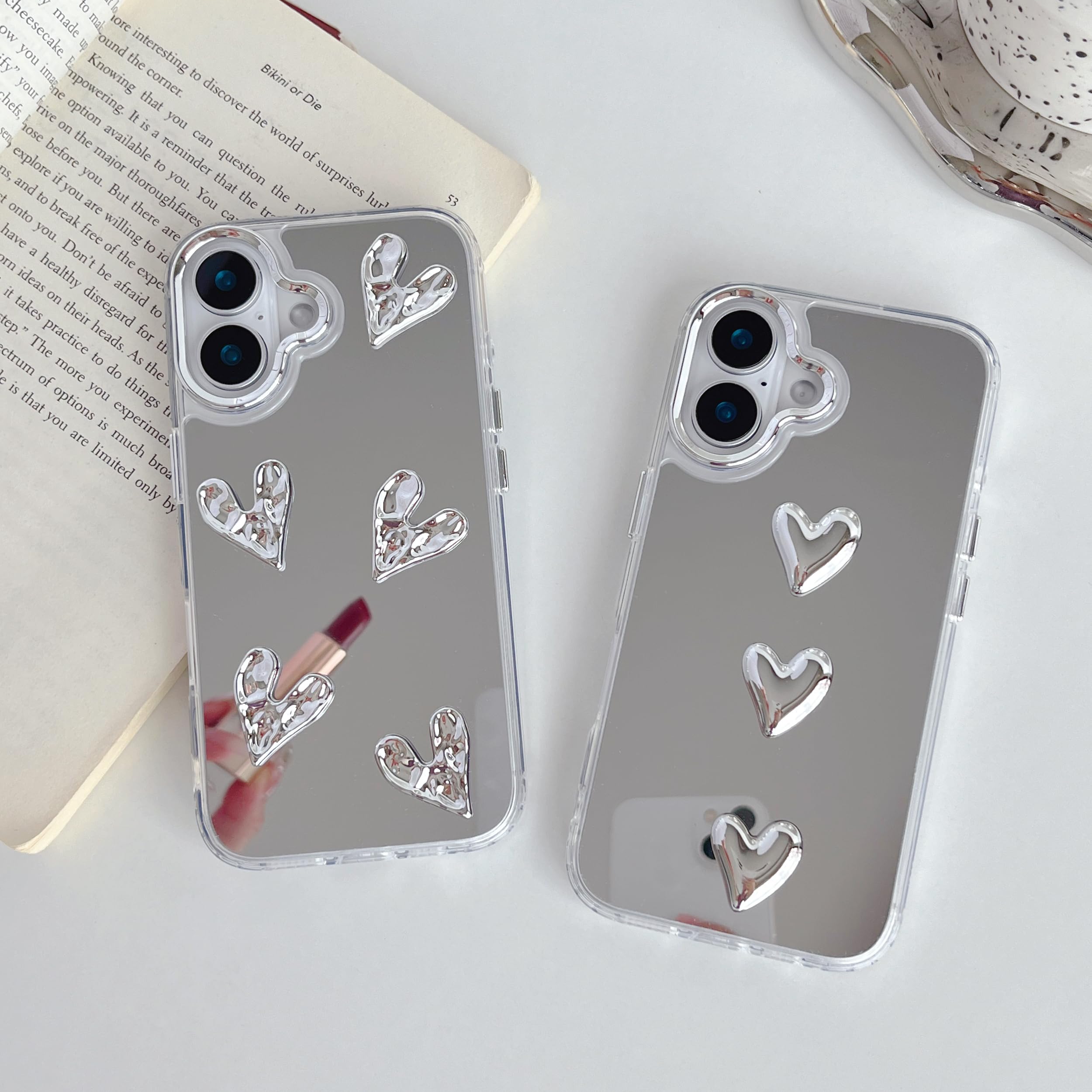 ZTOFERA - Carcasa Para IPhone 16e, Funda De Espejo De Lujo Transparente, Brillante, Flexible, TPU Y Rígida PC Delgada, Lente De Cámara Completa De Protección A Prueba De Golpes Y Arañazos Para