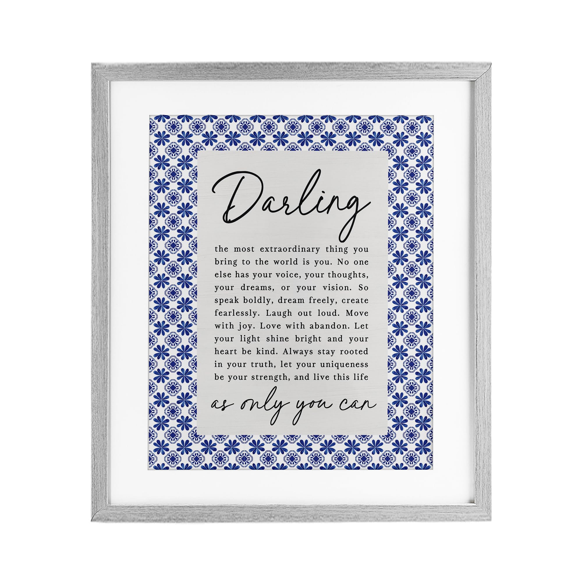 'Darling Only You Can Inspiring'| Framed Print Under Glass
