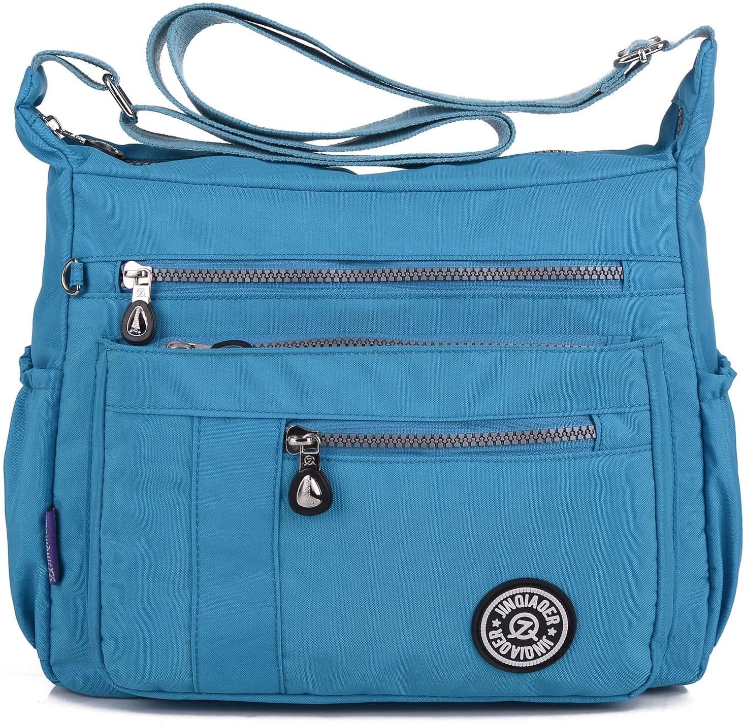 TianHengYi Womens Lightweight Nylon Cross-body Shoulder Bag Casual Messenger Bag with Zipper Pockets