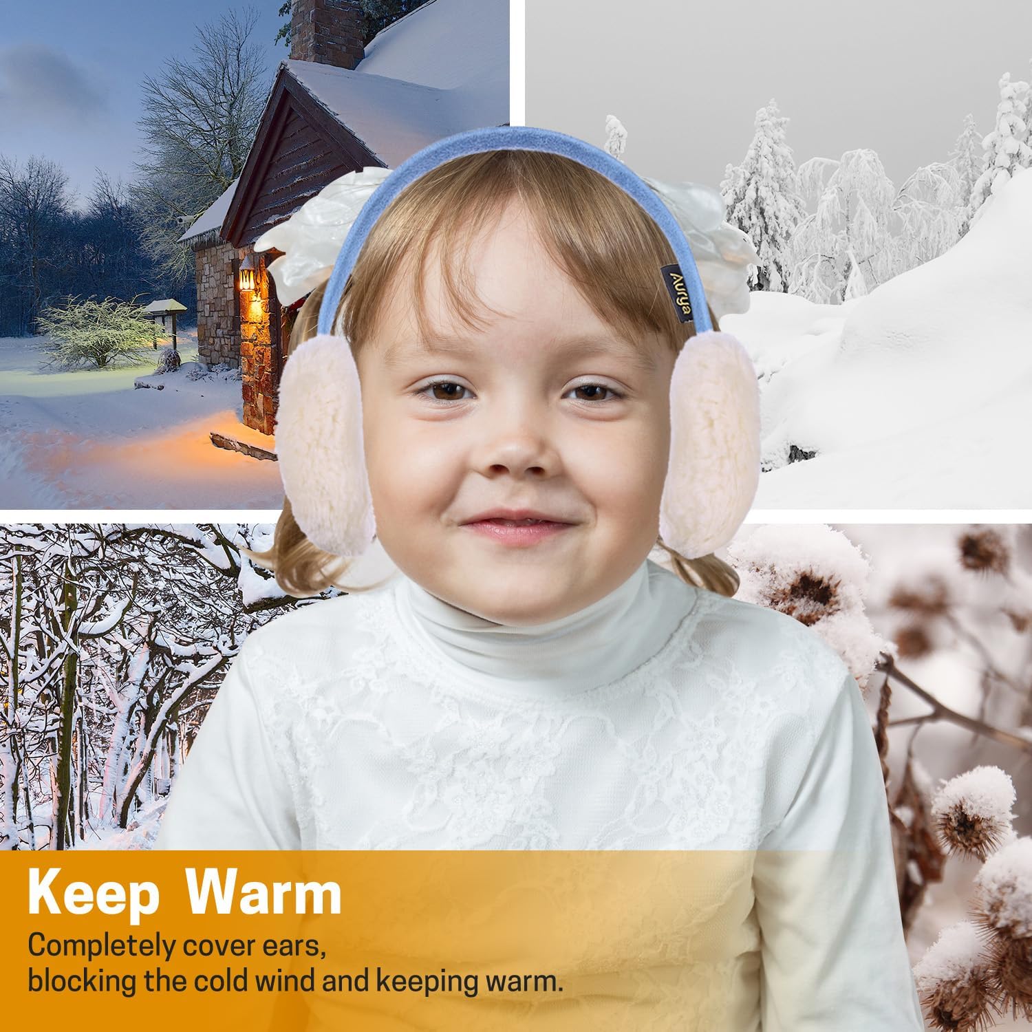 Aurya Kids Classic Ear Warmers/Earmuffs-Winter Faux Fur Warm Ear Muffs for Boys and Girls - Image 5