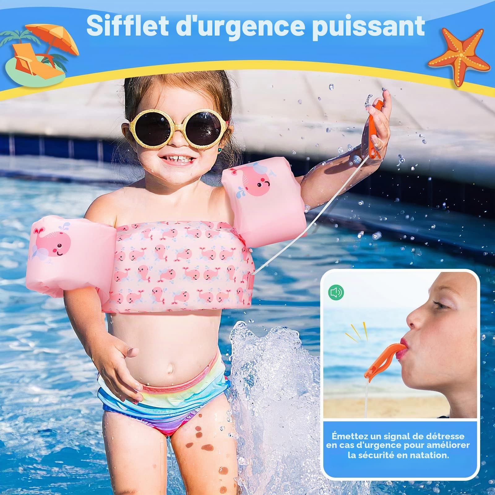 MoKo Gilet de Natation Enfant, Brassards de Natation Enfant Ceinture Réglable Gilet de Flottaison à Dessin Animé Flottant Mignon, Dispositif de Flottaison pour Garçons Filles