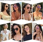 SIPHEW Womens Mirrored Sunglasses Polarized - Fashion Oversized Eyewear with UV400 Protection for Outdoor