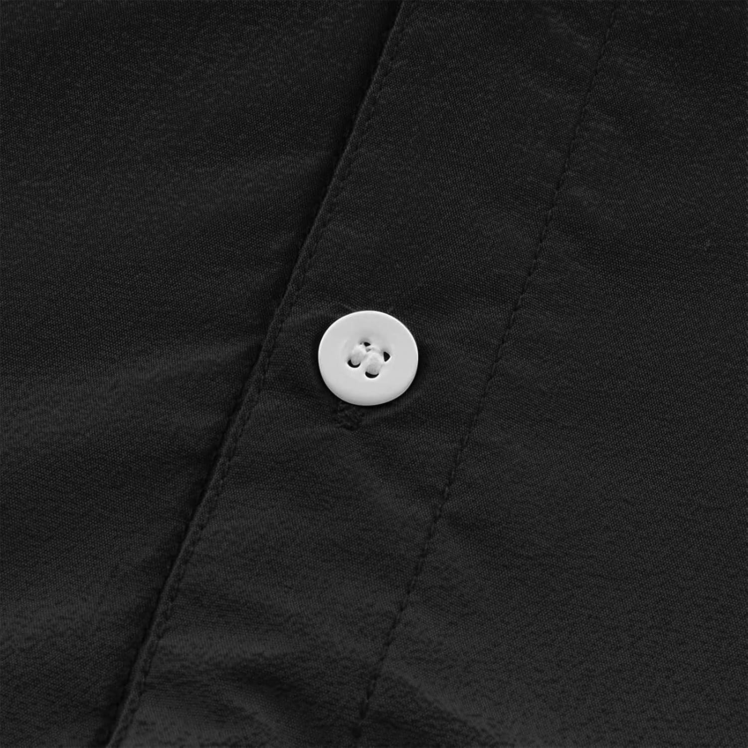Mens Long Sleeve Cotton Linen Shirts Casual Roll-Up Sleeve Beach Shirts Loose Buttons Down Solid Plain Shirt