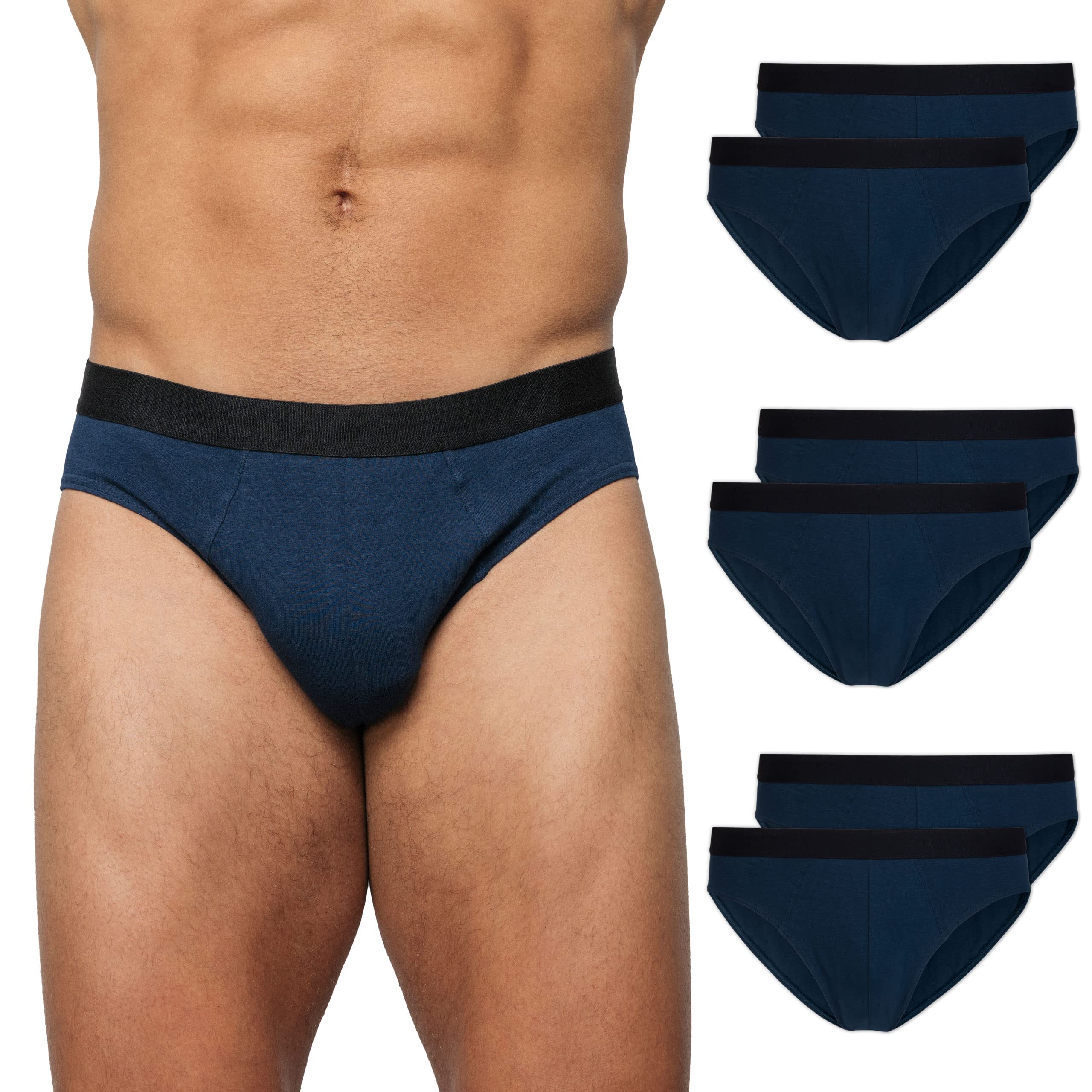 Snocks Pack de 6 Calzoncillos Slips Hombre Algodón Orgánico - Slip Hombre Tallas S-4XL Calzoncillos Hombre Slip sin Etiqueta Molesta Slips Hombre