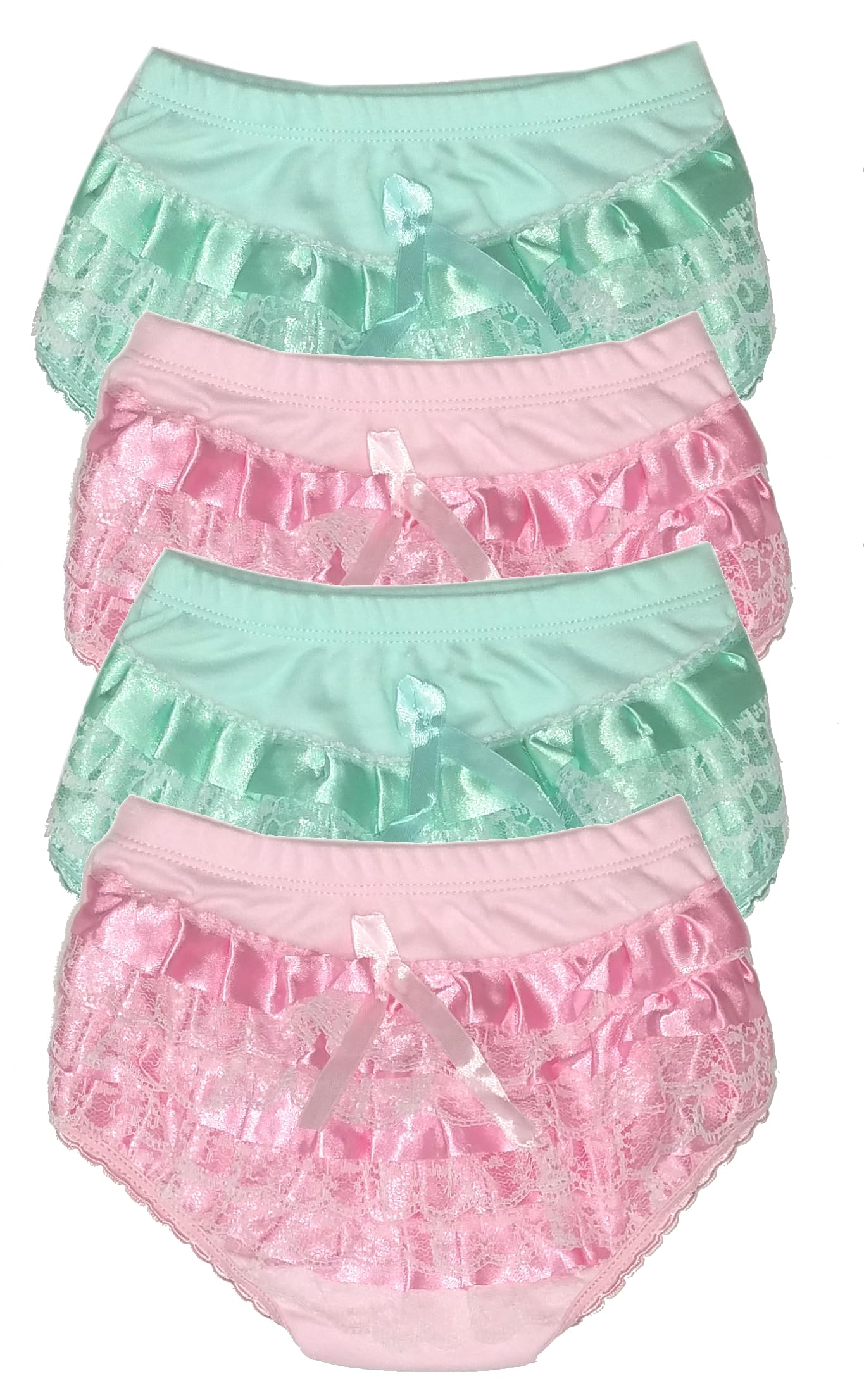 Baby Girls 100% Cotton Diaper Cover Bloomers 4 Pack