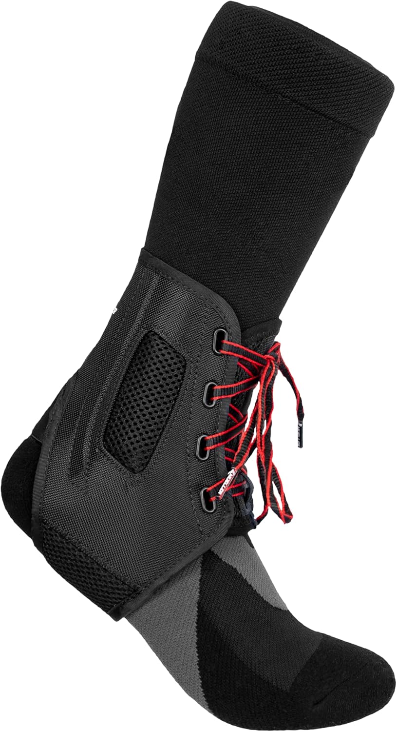 MUELLER Sports Medicine AFT3 Ankle Brace, Ankle Pain Relief Support for Men and Women, Ideal for Sprains, Strains, Arthritis, Black