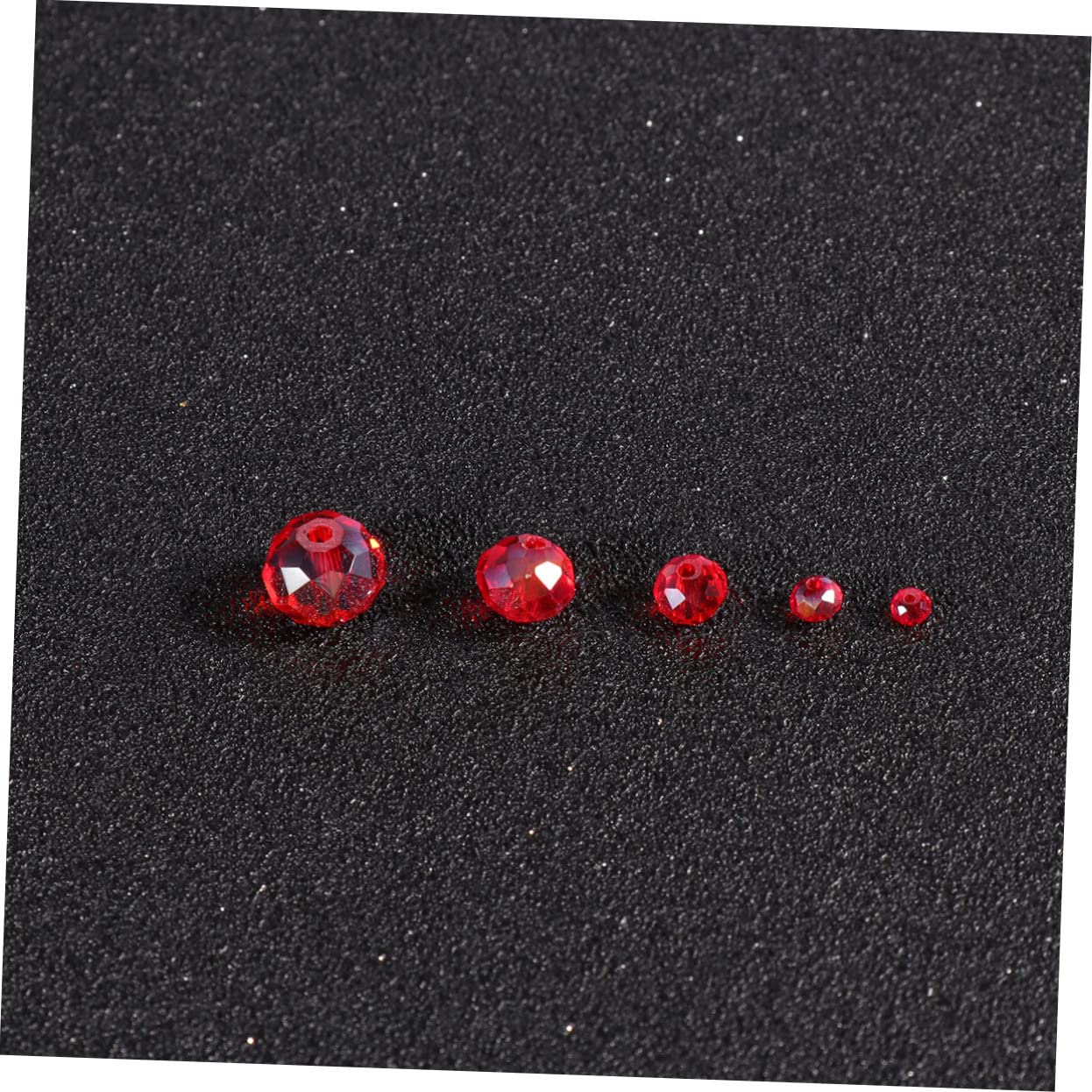 Operitacx 2 Boxen Mit 710 Stück Schmuckzubehör Flache Kristallglasperlen Rote Perlen Zur Herstellung Von Halsketten Und Armbändern