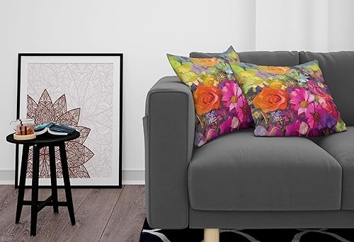 Vista 103 de Ambesonne Orient - Funda de cojín para cojín, diseño floral tradicional de Oriente Medio, clásico, bohemio, antiguo, cultura persa, funda