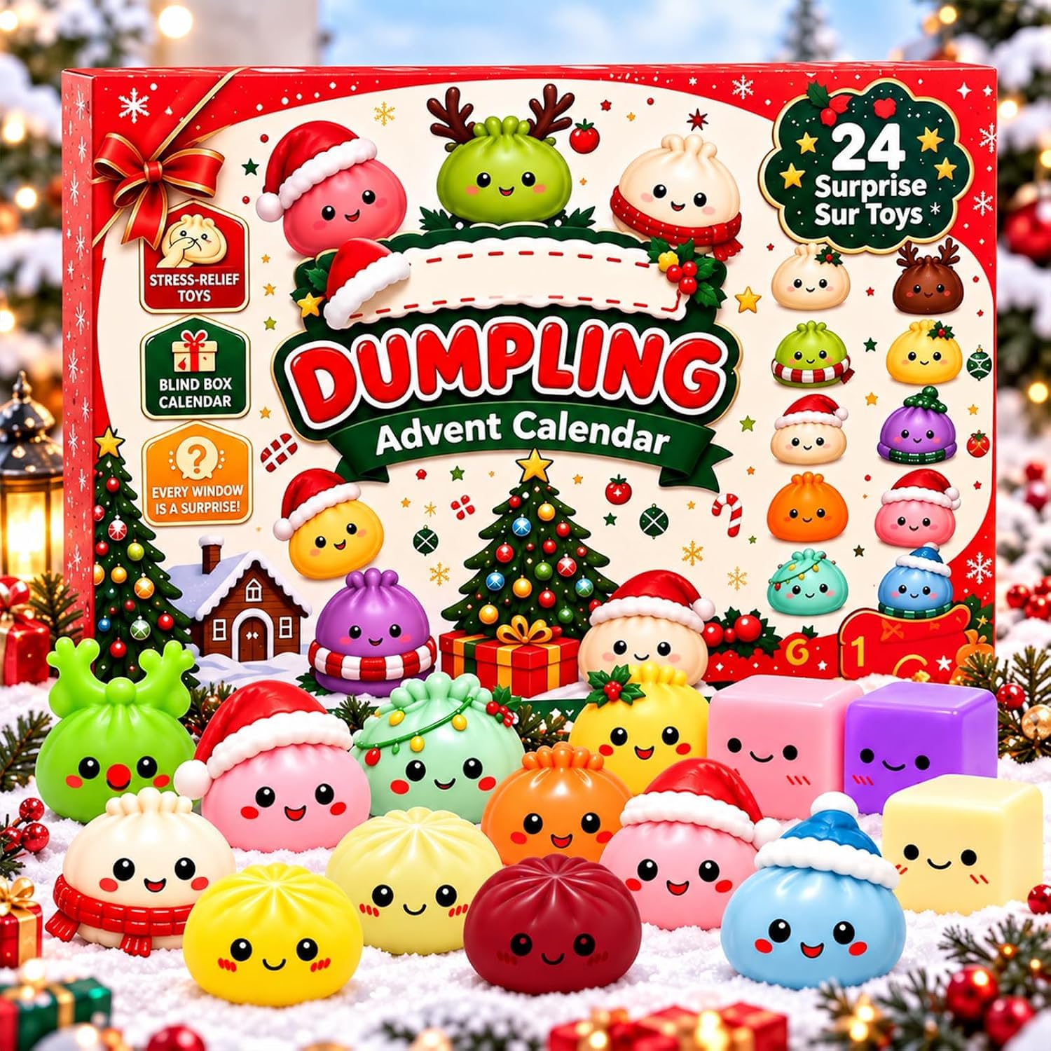 Squishy Christmas Advent Calendar 2026 for Adults & Teenage Boys Girl Gifts