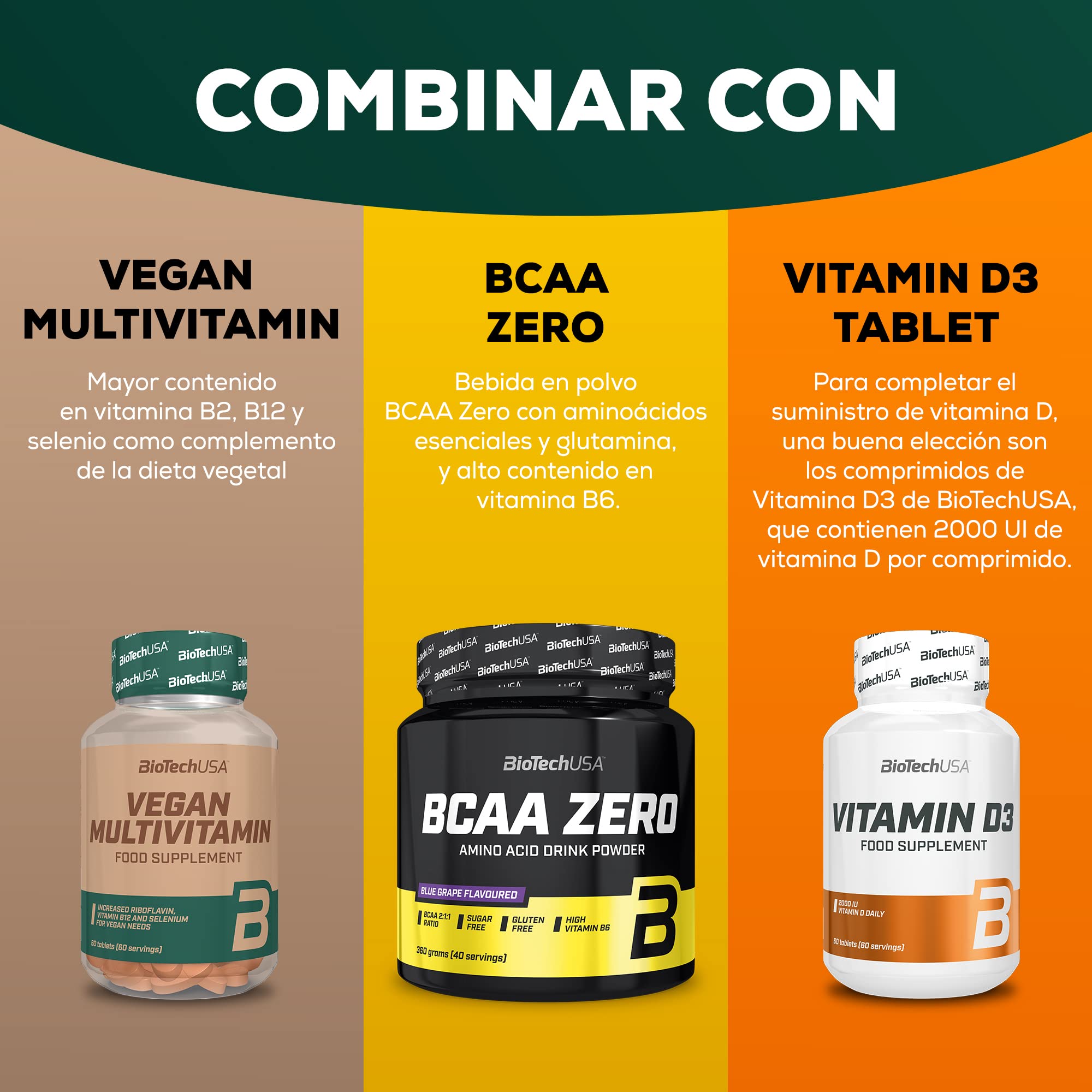 BioTechUSA Vegan Protein | Batido a base de arroz y guisantes con superalimentos y aminoácidos | Sin azúcar, lactosa ni gluten, 500 g, Pastel de vainilla