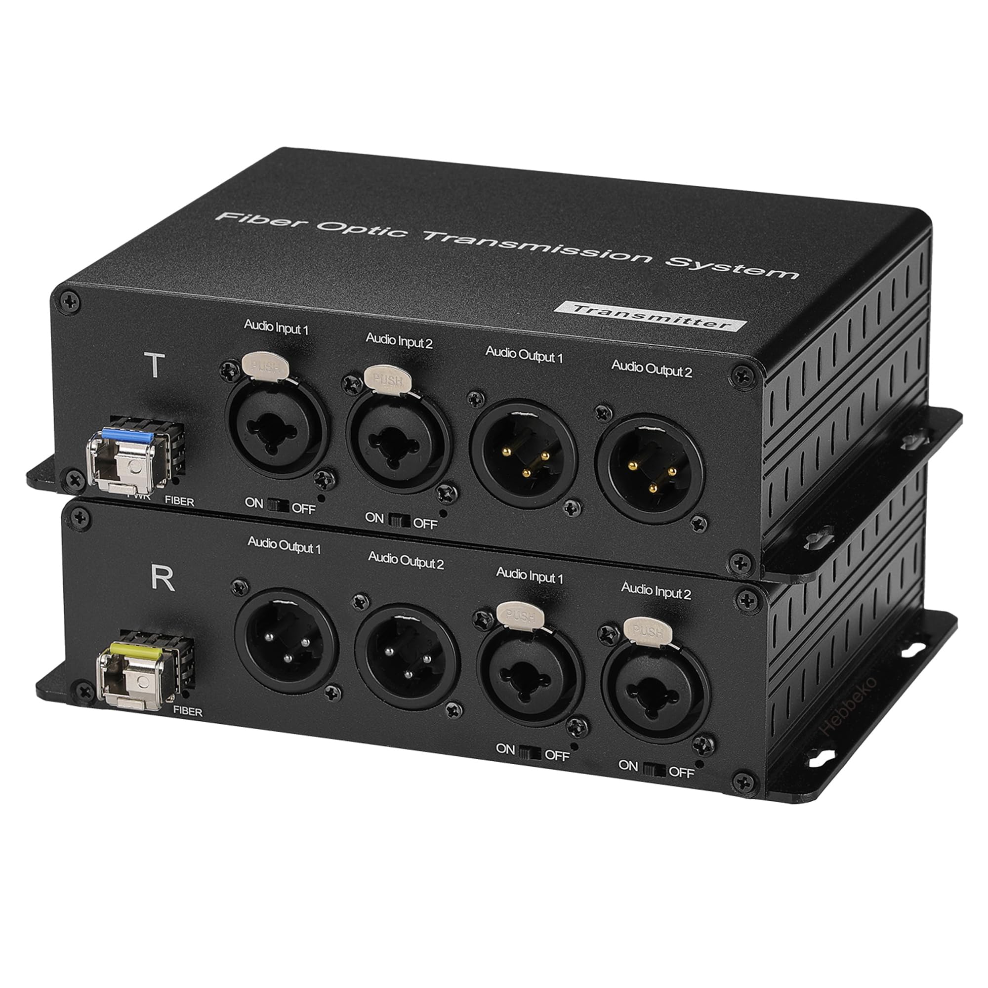 XLR Balanced Audio Over Fiber Optic Extender A Pair- Singlemode Fiber up 20Km LC SFP Include Uncompressed Broadcast Grade Professional Crystal Clear Sound (2 Port BIDI)