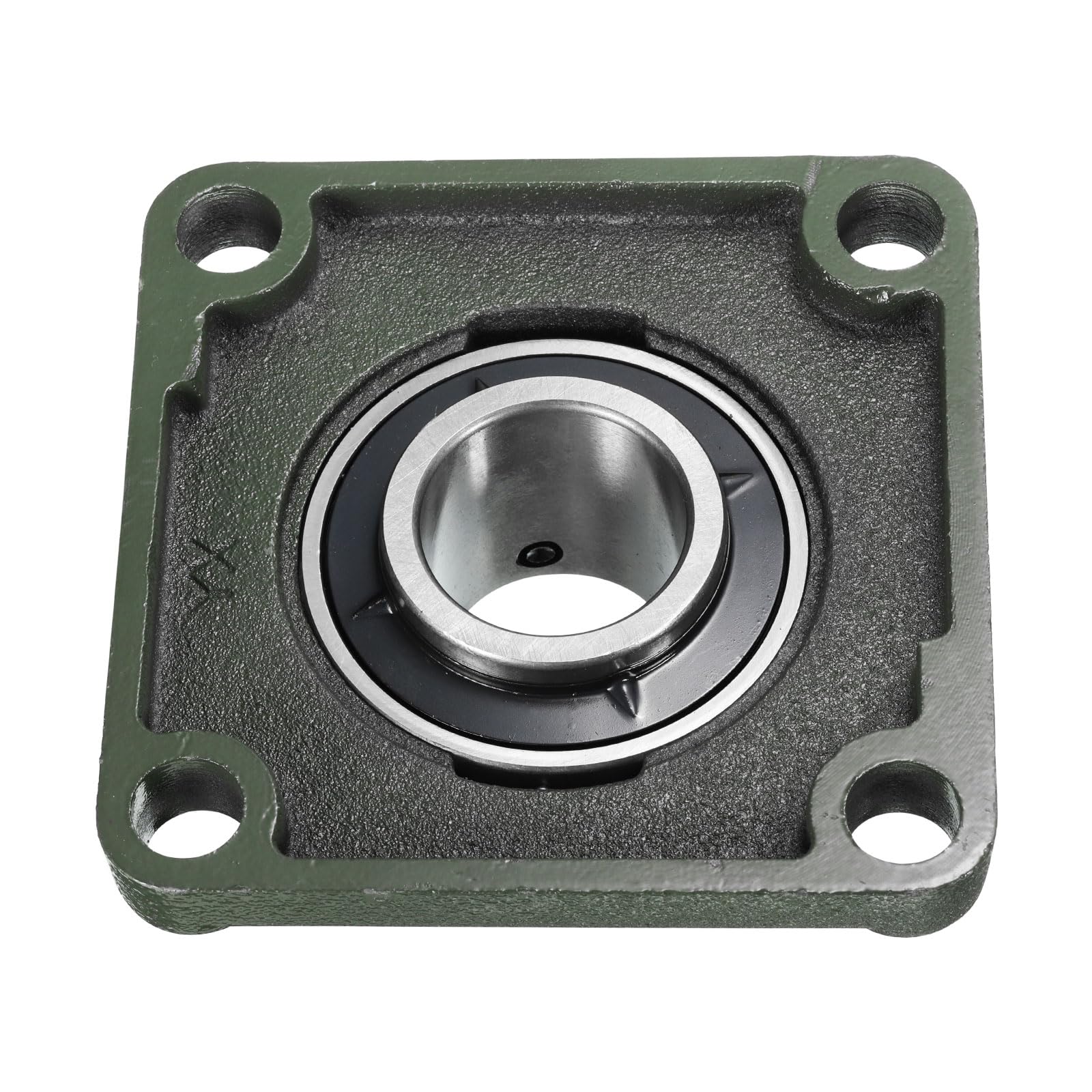 2pz UCF208-25 Cuscinetti a Blocchetto Cuscino con Foro 1-9/16 Pollici Autoallineanti, Cuscinetti Acciaio Cromato Montati Flangia Quadrata con Base Ghisa Solida