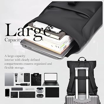 Water Resistant Backpack for Men Women Laptop Bagcollege university Backpacks,Fits 15.6 Inch Notebook (BLACK)