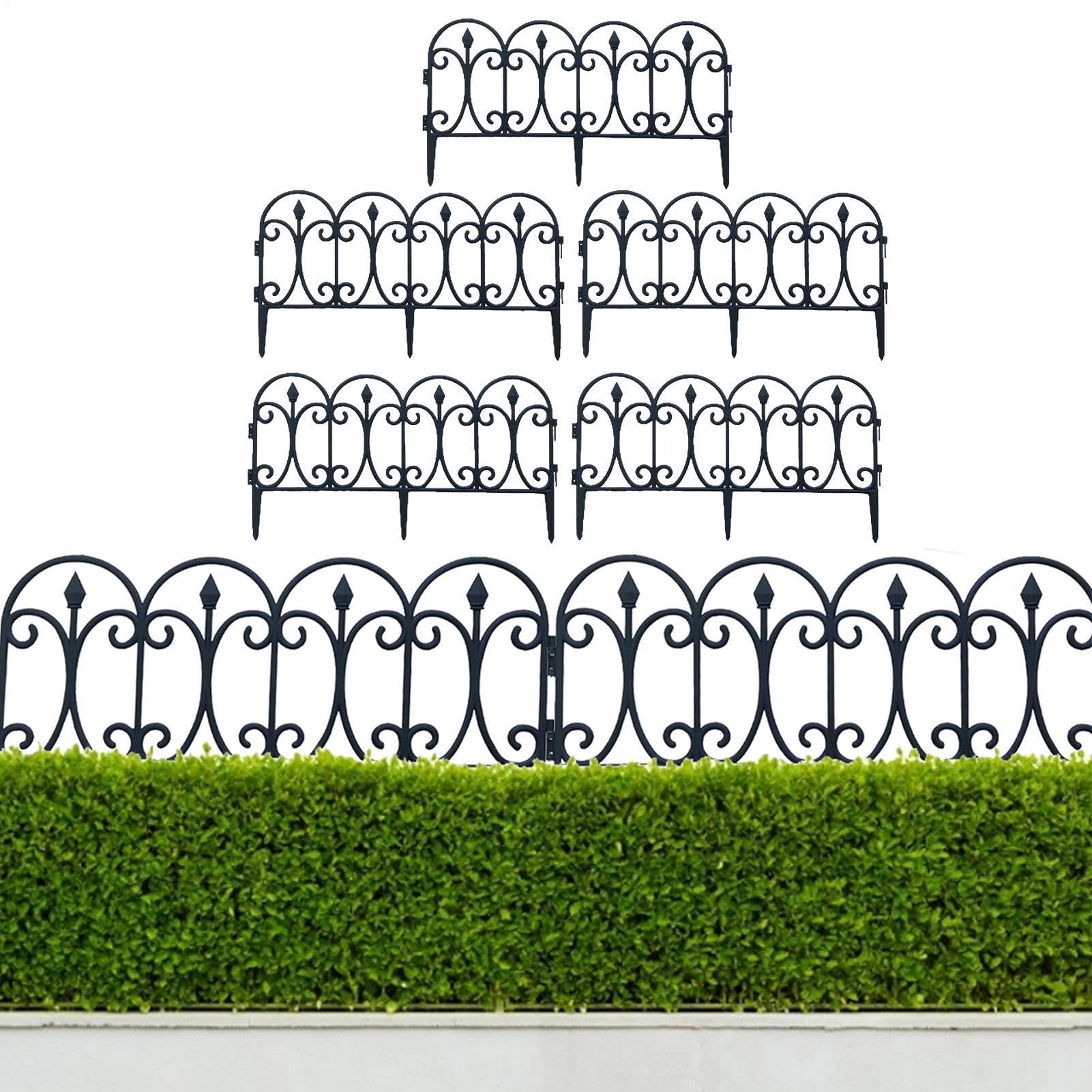 Clôture de jardin anti-envahissement lot de 5 bordures de pelouse plastique