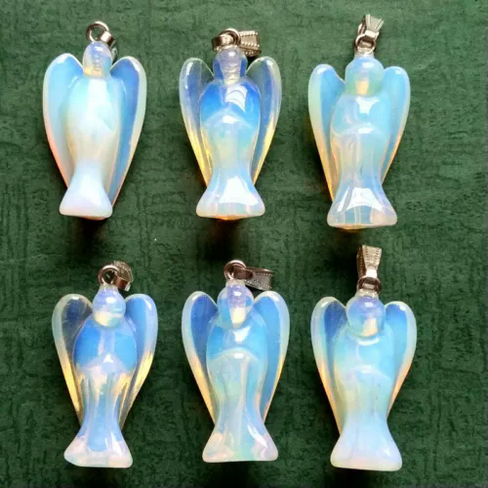 Colgantes de ángel grande de ópalo pack ideal para meditación y uso diario