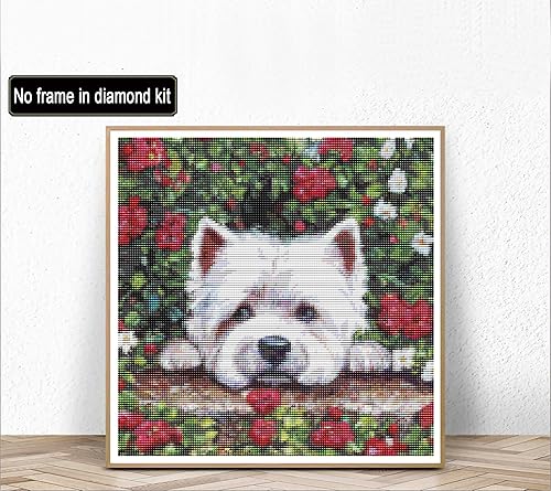 Miniatura 2 de Kaliosy Kit de pintura de diamantes 5D para perros por números, pintura con diamantes, animales artísticos de bricolaje, taladro completo,