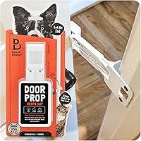 Door Buddy Cat Door Prop: Dog-Proof Adjustable Latch Holder for Litter Box & Feeding Station - Easy Pet Gate Alternative