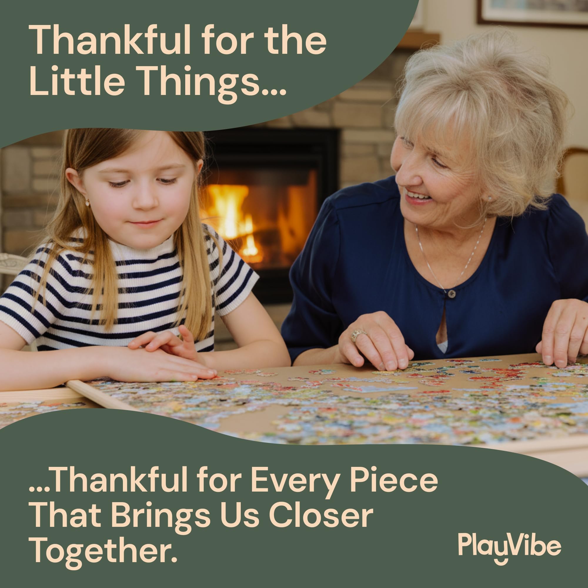 PlayVibe 1000 Piece Rotating Puzzle Board with Drawers and Cover - Jigsaw Puzzle Table with Cover & 4 Compartments - 22” x 30 Portable Wooden Lazy Susan and Spinning Accessory