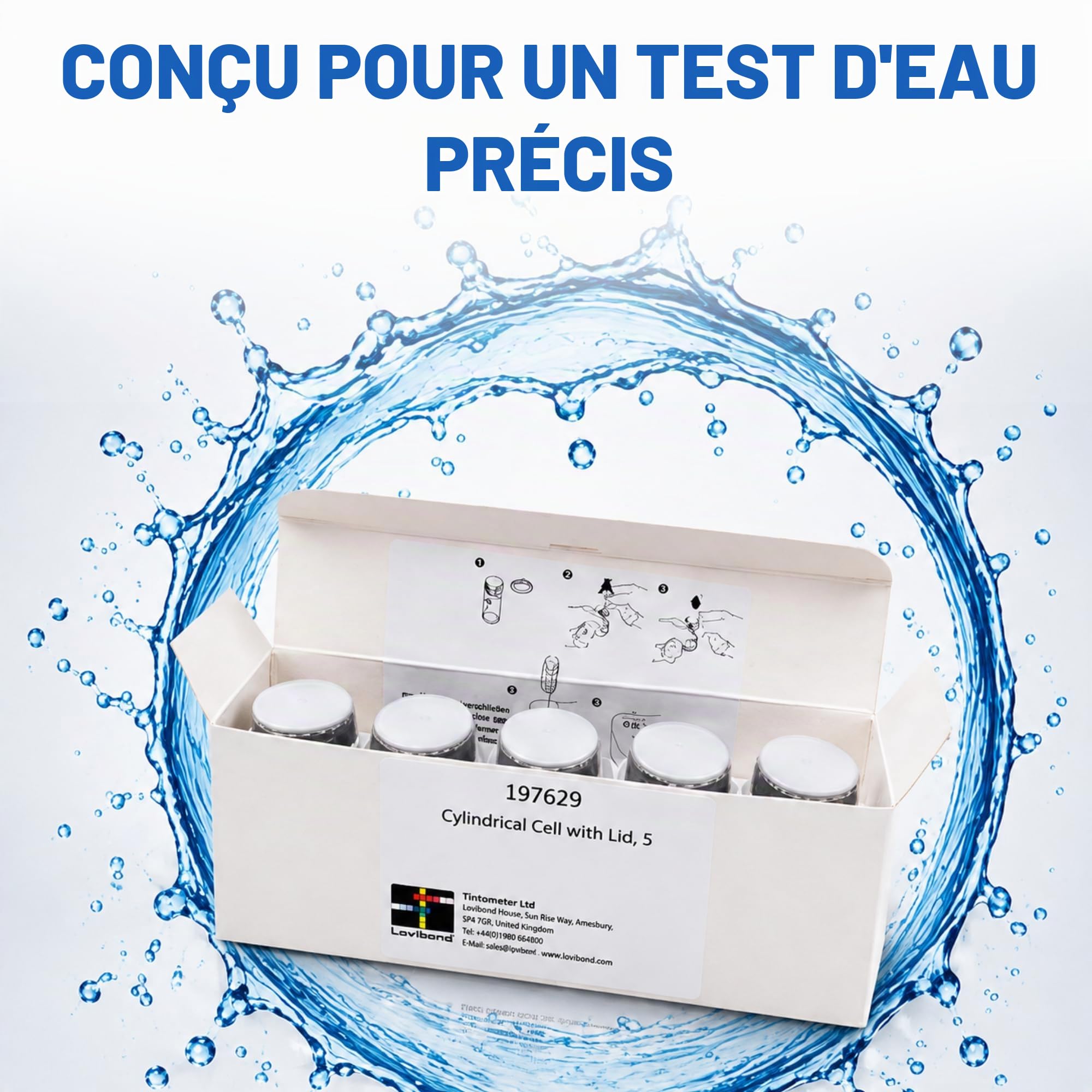 Cellules cylindriques Lovibond avec couvercle