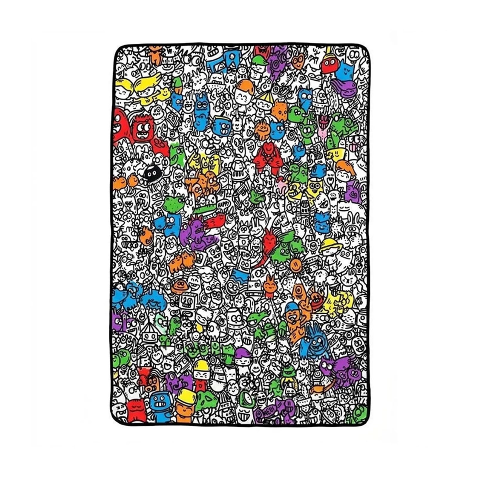 Ozzyr diy coloring blanket Adult DIY Graffiti Blanket Hand-painted Decompression(100x140cm-02)