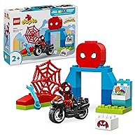 LEGO DUPLO Marvel L’Avventura in Moto di Spin - Gioco Educativo per Bambini e Bambine da 2 Anni