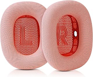 Ear Cushions for Apple AirPods Max Headphones Replacement Leather Earpads Sweat Proof Ear Cups Cushion Easy to Install with Magnet, Protein Leather and Memory Foam(Pink)