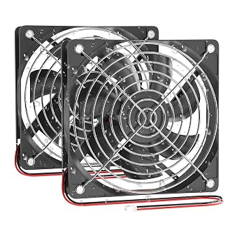120mm x 25mm 12V IP67 Waterproof Cooling Fan 2 Pack